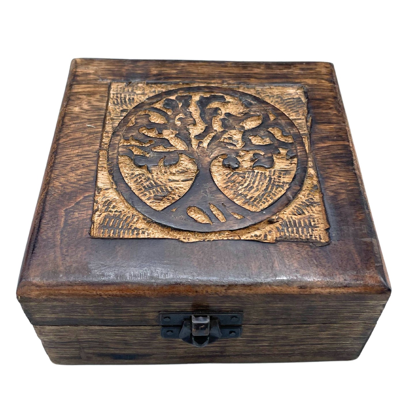 Wooden Keepsake Box 13x13x6cm - Tree of Life