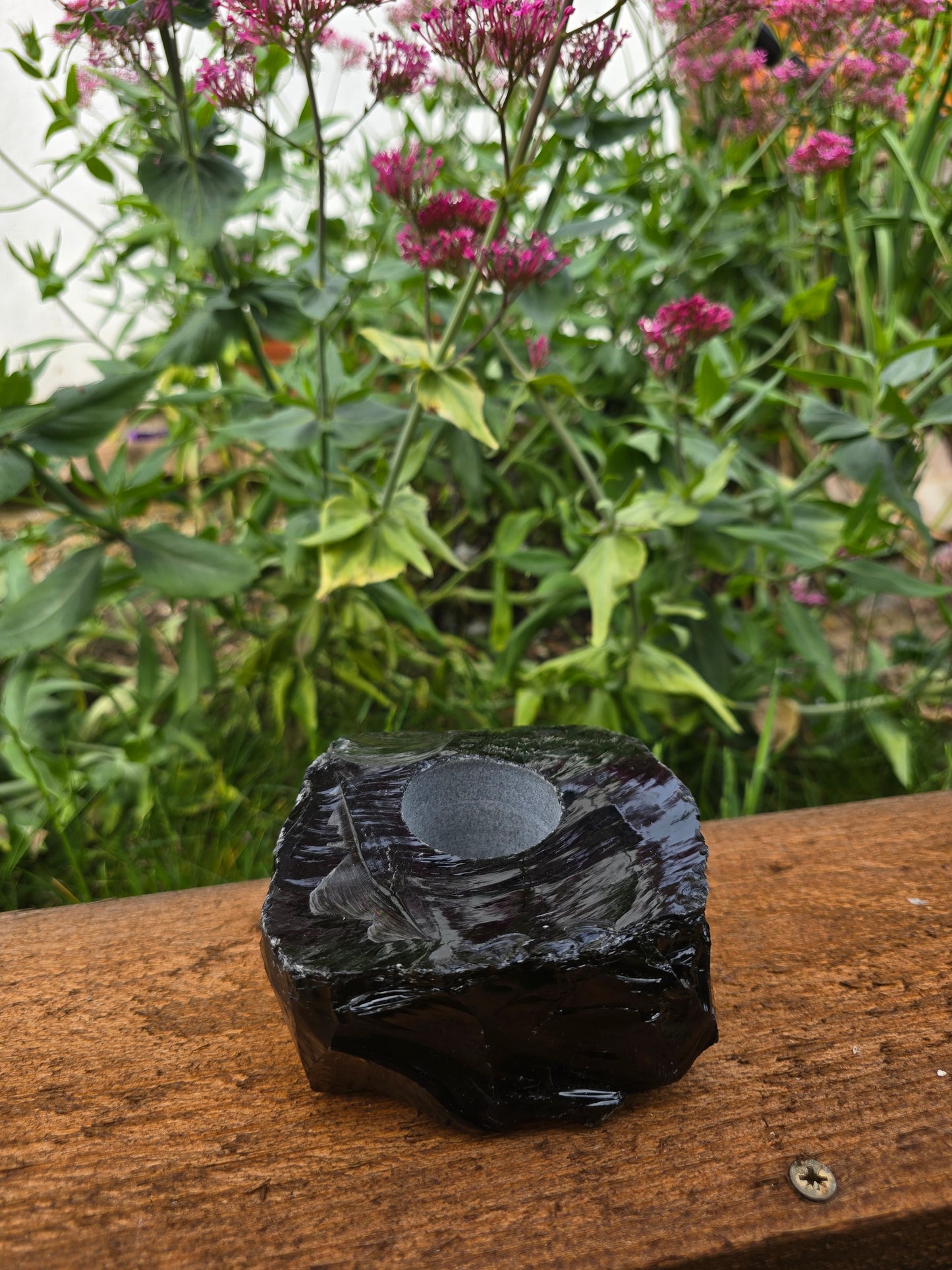 Tea Light Holders - Rose Quartz or Obsidian