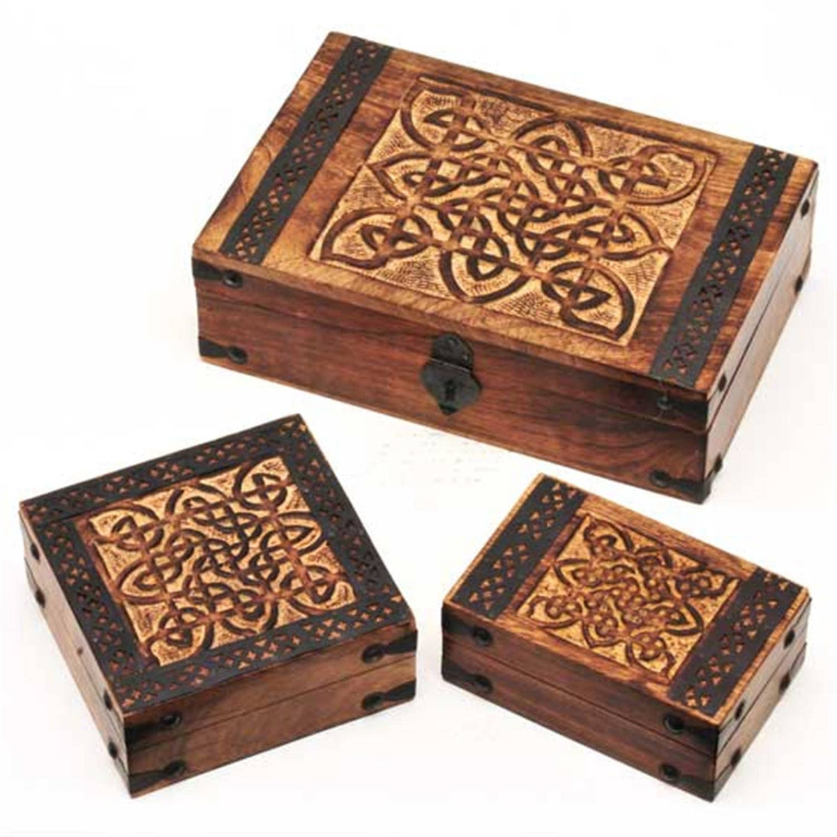 Celtic Knot Design Wood Boxes