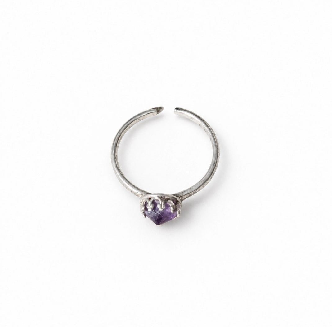 Amethyst and Sterling Silver Ring