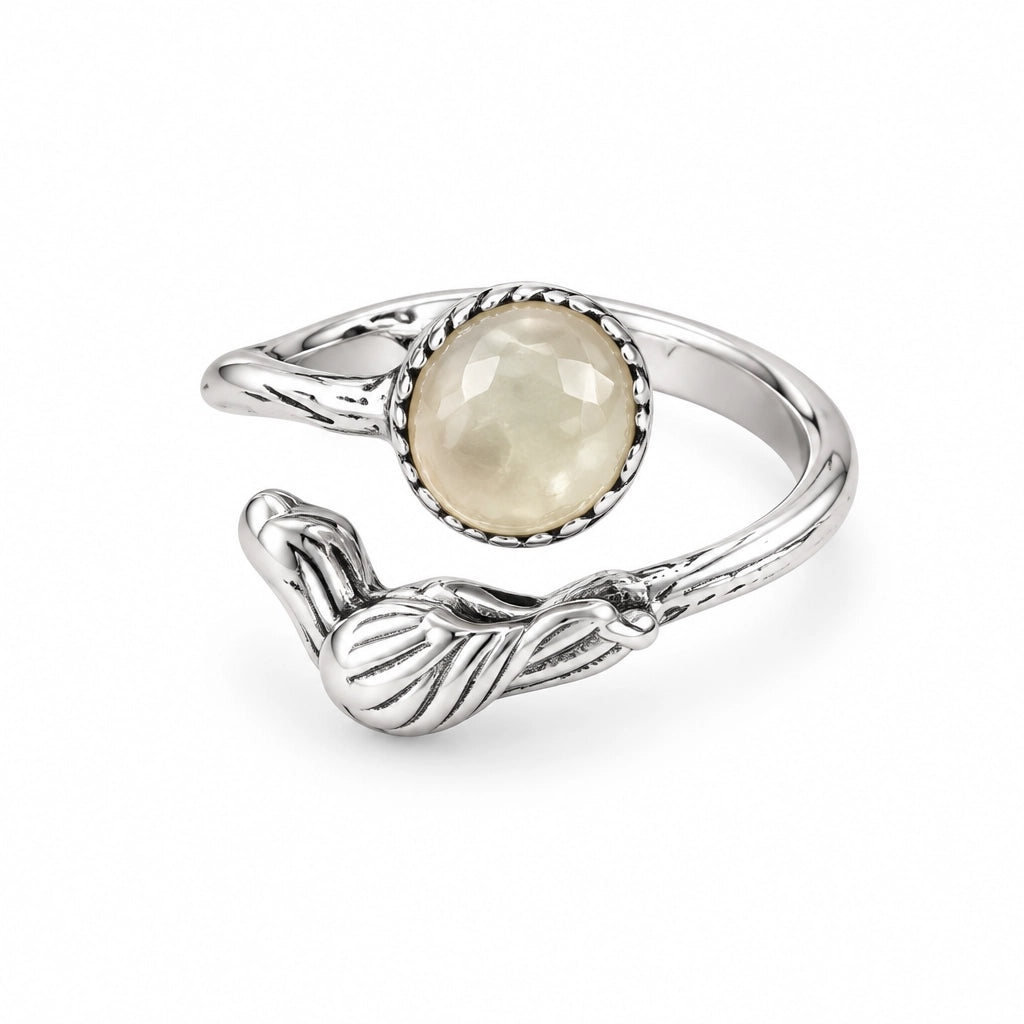Labradorite Ring With Bird Detailing
