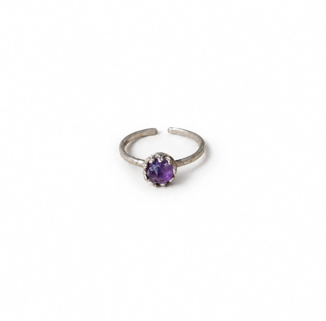 Amethyst and Sterling Silver Ring