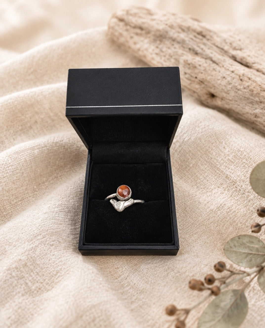 Carnelian Ring With Bird Detailing
