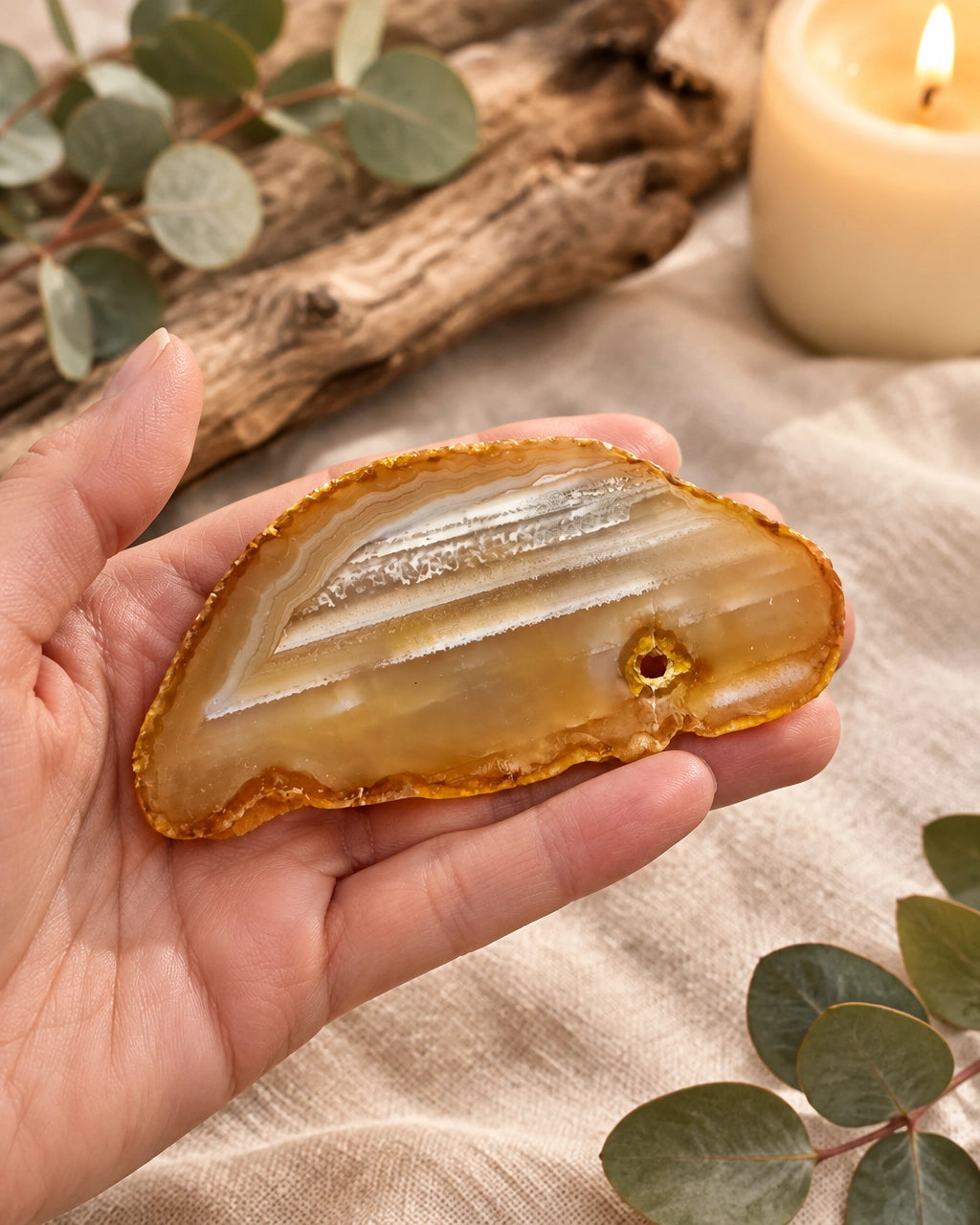 Banded Agate Display Slice