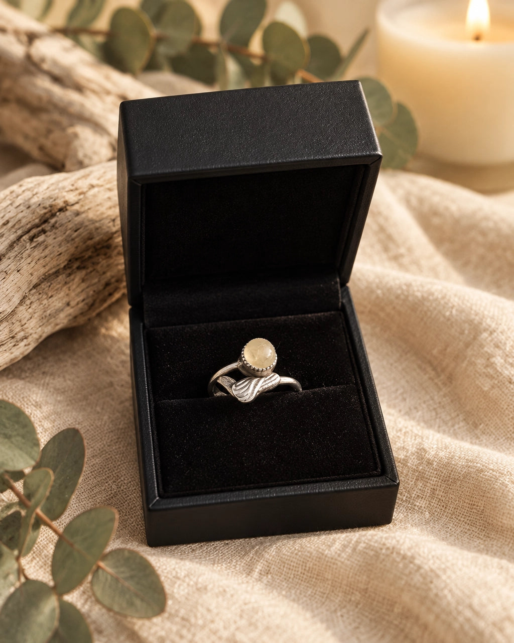 Labradorite Ring With Bird Detailing