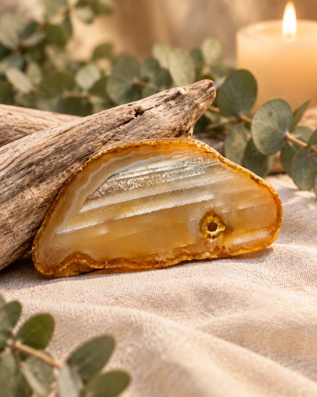 Banded Agate Display Slice