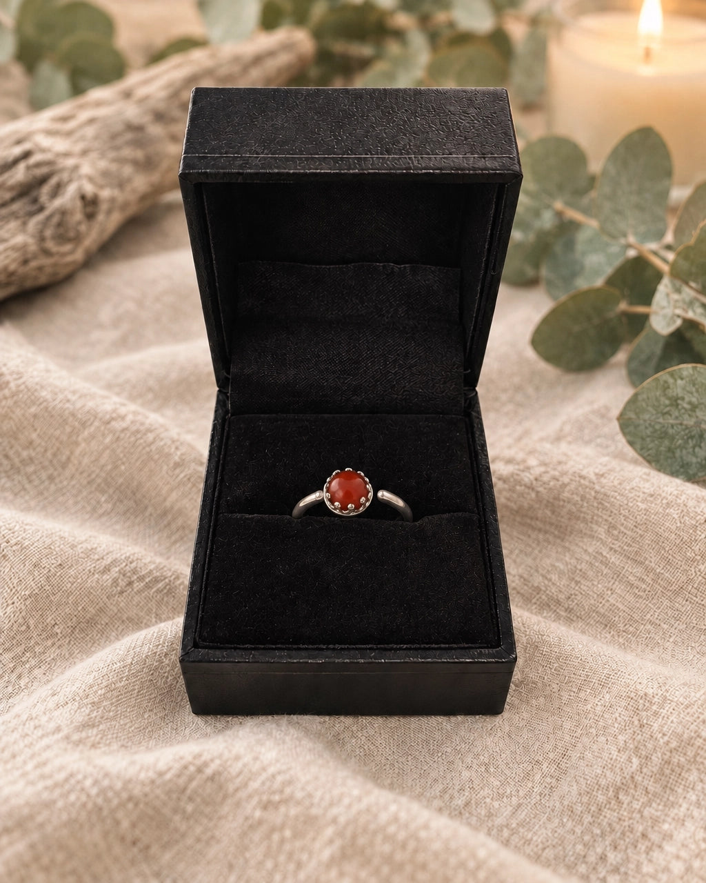 Carnelian Crown Ring