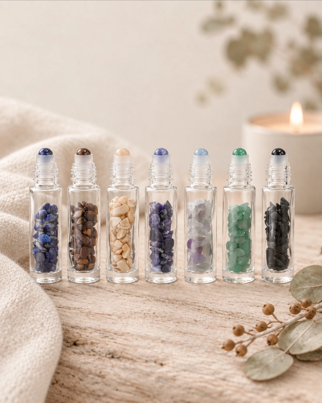 10ml Crystal chip rollerball bottles