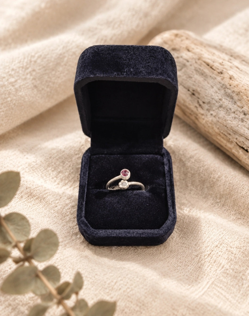 Amethyst Ring With Flower Detail