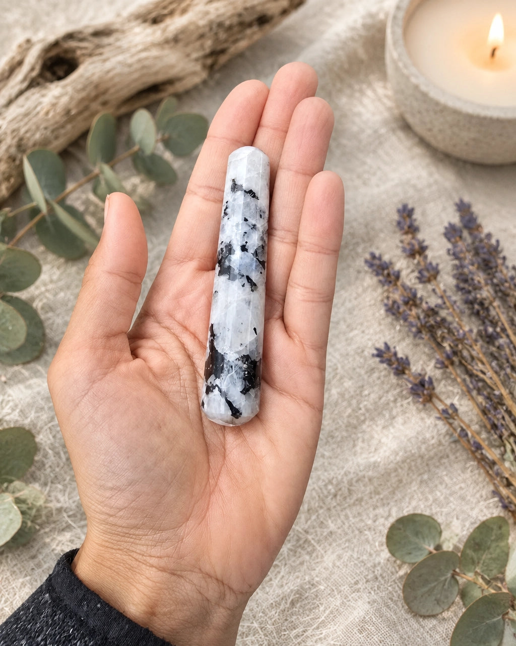 Rainbow Moonstone Wand