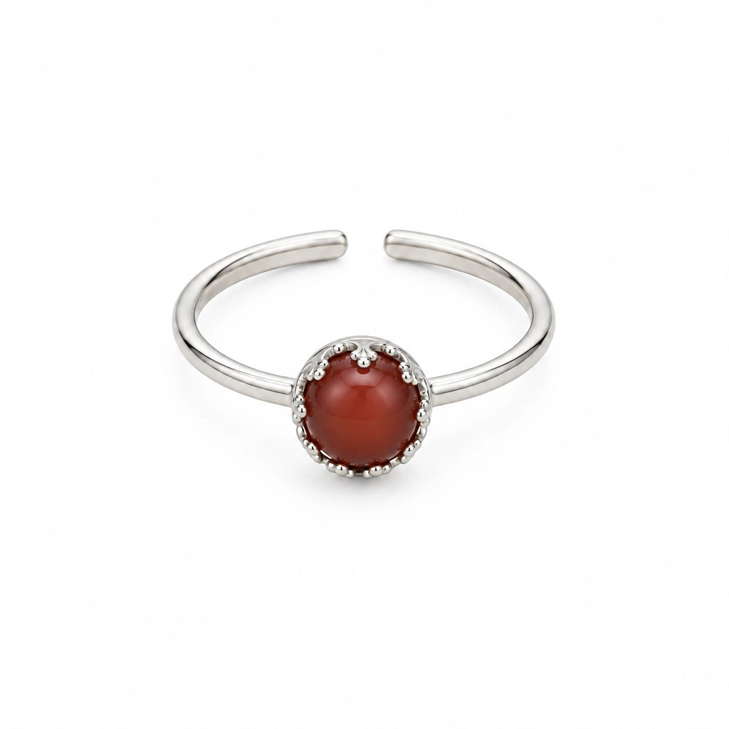 Carnelian Crown Ring