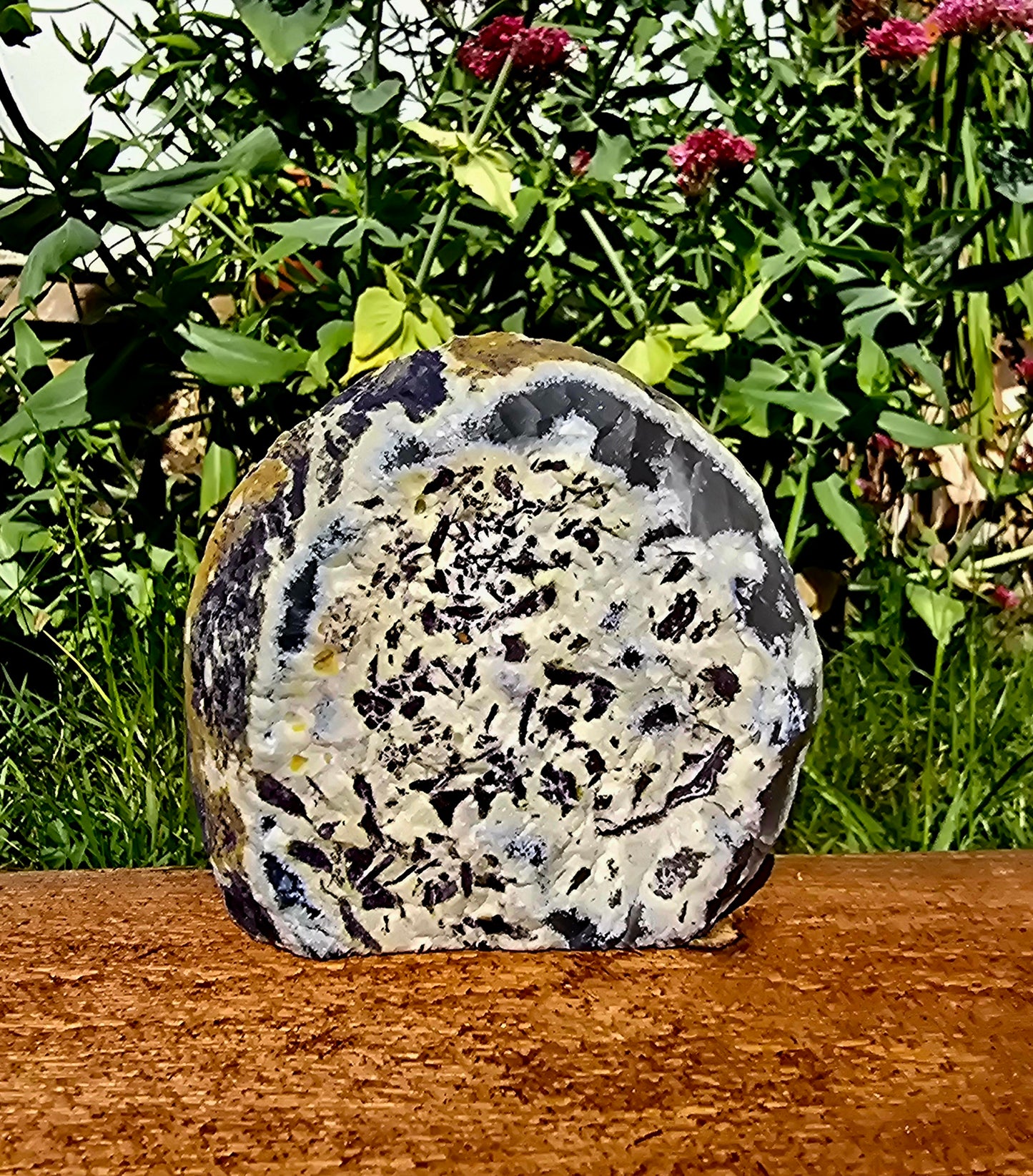 Blue agate geode
