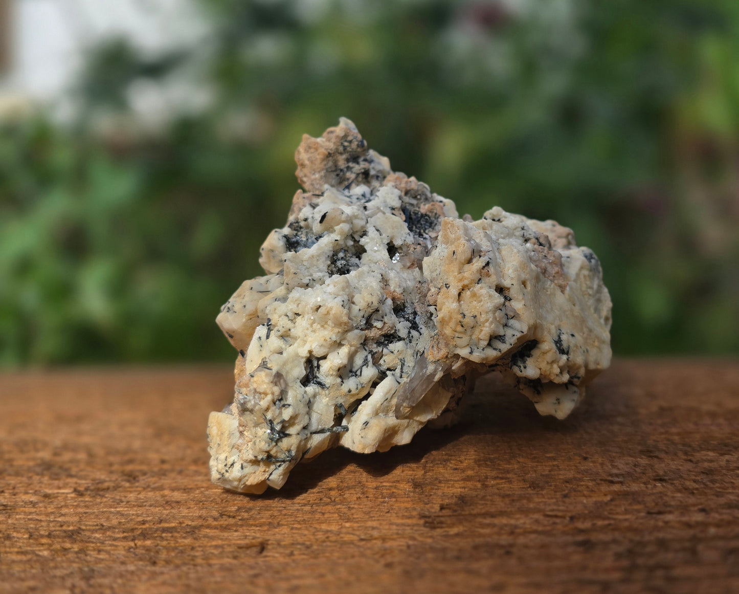Black tourmaline with Quartz and Feldspar